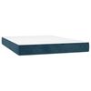 vidaXL Cama box spring con colch&oacute;n terciopelo azul oscuro 140x190 cm