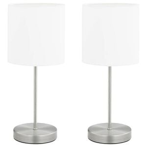 vidaXL L&aacute;mparas de mesa t&aacute;ctiles 2 unidades blanco E14