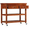 vidaXL Carrito de cocina de madera maciza de acacia 100x48x89 cm