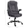 vidaXL Silla de oficina de terciopelo gris oscuro