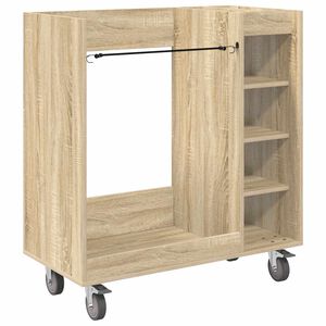 vidaXL Armario de Golf con rueda Liso Roble Sonoma 90 x 45 x 98 cm