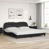 vidaXL Estructura de cama Viana con LED sin colch&oacute;n negro 200x200 cm