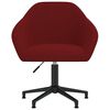 vidaXL Sillas de comedor giratorias 2 uds terciopelo rojo vino tinto