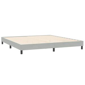 vidaXL Estructura de cama sin colch&oacute;n terciopelo gris claro 200x210 cm