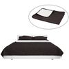 vidaXL Cubrecama acolchado doble cara 170x210 cm crema y marr&oacute;n