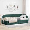 vidaXL Estructura de Cama Esquina con Colch&oacute;n 2 pcs Verde Terciopelo