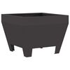vidaXL Taz&oacute;n de fuego Negro 50 x 50 x 38 cm Acero autopatinable