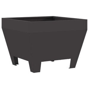 vidaXL Taz&oacute;n de fuego Negro 50 x 50 x 38 cm Acero autopatinable