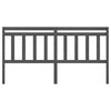vidaXL Cabecero de cama madera maciza de pino gris 206x4x100 cm