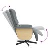 vidaXL Sill&oacute;n reclinable de masaje con reposapi&eacute;s tela gris claro