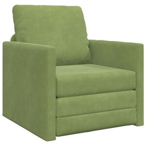 vidaXL Sof&aacute; cama Verde claro 74 x 77 x 81 cm Terciopelo