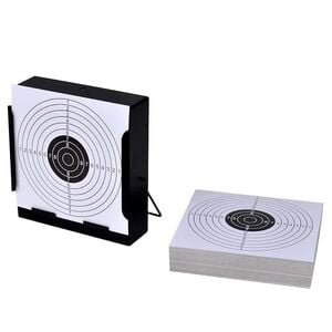 vidaXL Porta dianas cuadrado de 14 cm con 100 dianas de papel