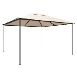 vidaXL Cenador carpa con toldo 4x4 m acero beige