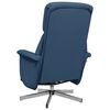 vidaXL Sill&oacute;n reclinable con reposapi&eacute;s tela azul