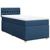 vidaXL Cama box spring con colch&oacute;n tela azul 90x200 cm