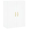 vidaXL Aparador alto madera contrachapada blanco 69,5x34x180 cm