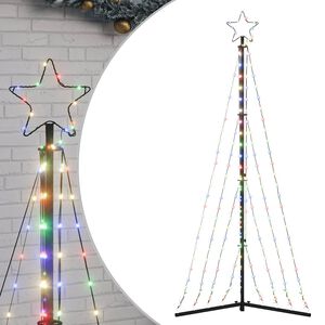 vidaXL &Aacute;rbol de Navidad LED 339 LEDs de colores 187 cm