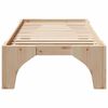 vidaXL Estructura de cama Marrón 90 x 200 cm Madera de pino macizo