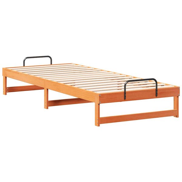 vidaXL Estructura de cama Marrón 80 x 220 cm Madera de pino macizo