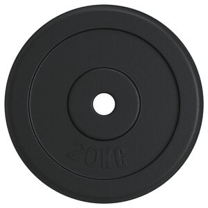 vidaXL Disco de pesas hierro fundido 20 kg