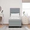 vidaXL Cama tipo Box Spring con colch&oacute;n Gris claro 80 x 200 cm tela