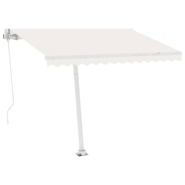 vidaXL Toldo de pie retr&aacute;ctil manual crema 300x250 cm