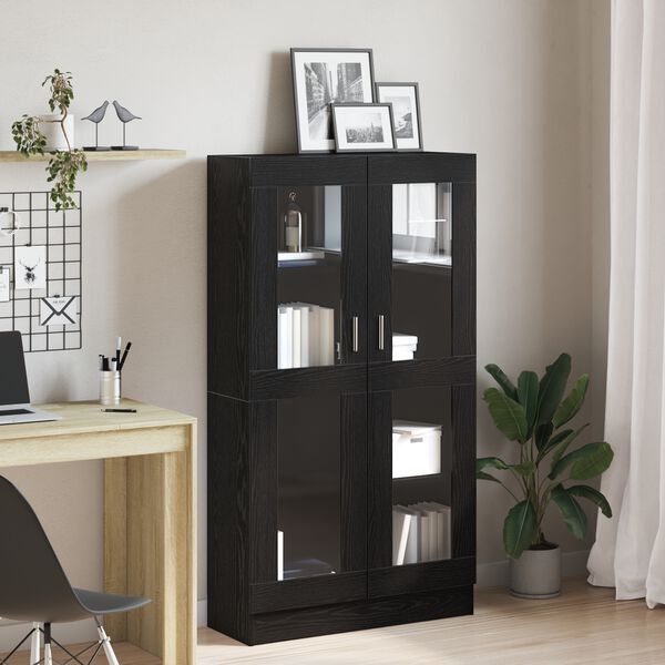 vidaXL Librer&iacute;a Roble Negro 82,5 x 30,5 x 150 cm Madera de ingenier&iacute;a