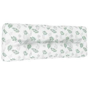 vidaXL Coj&iacute;n para sof&aacute; de palets tela estampado de hojas 120x40x12 cm