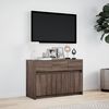 vidaXL Mueble de TV LED madera ingenier&iacute;a marr&oacute;n roble 91x34x61 cm