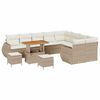 vidaXL Conjunto de sof&aacute;s de jard&iacute;n 12 uds. Beige rat&aacute;n sint&eacute;tico