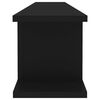 vidaXL Estantes de pared 2 uds madera contrachapada negro 105x18x20 cm