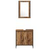 vidaXL Juego de muebles de ba&ntilde;o 4 pcs Marr&oacute;n Madera contrachapada
