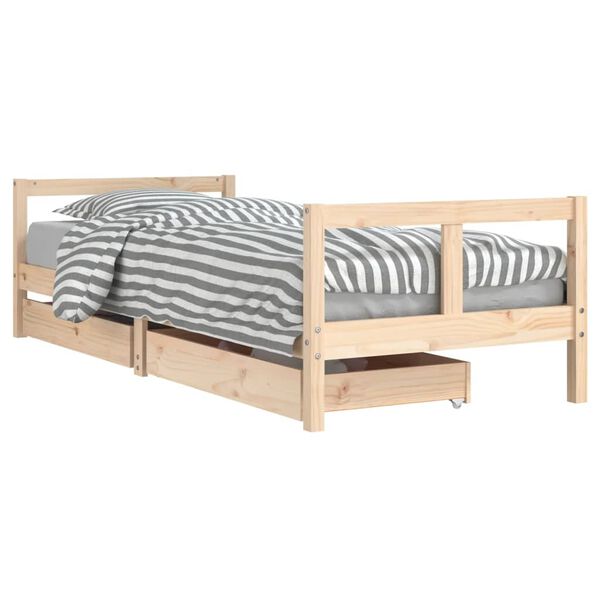 vidaXL Estructura de cama para ni&ntilde;os con cajones madera pino 80x200 cm