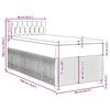 vidaXL Cama box spring con colch&oacute;n terciopelo rosa 90x190 cm