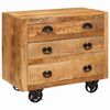 vidaXL Armario auxiliar Marr&oacute;n 70 x 38 x 63 cm madera maciza de mango