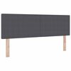 vidaXL Cama Box Spring LED Gris Oscuro y 140 x 190 cm Tela de Pana