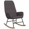 vidaXL Silla mecedora de tela gris oscuro