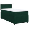 vidaXL Cama box spring con colch&oacute;n terciopelo verde oscuro 100x200 cm