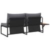 vidaXL Sof&aacute; de jard&iacute;n con coj&iacute;n Antracita 200,5 x 70 x 85,5 cm Acero