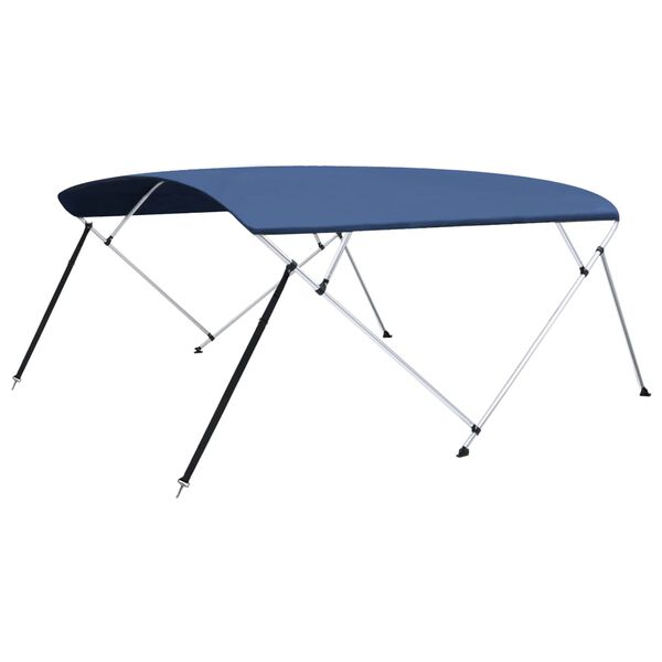 vidaXL Toldo Bimini de 4 arcos azul marino 243x(230-244)x137 cm