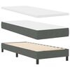 vidaXL Cama tipo Box Spring con colch&oacute;n Gris oscuro 80 x 200 cm tela