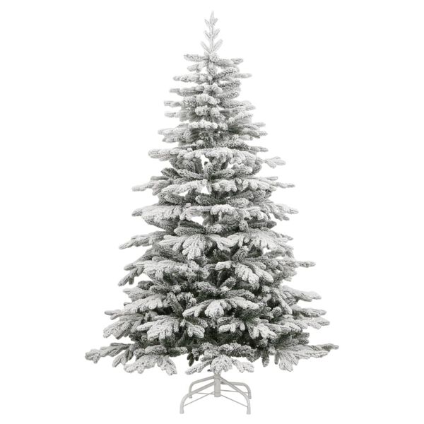 vidaXL &Aacute;rbol de Navidad artificial con bisagras y nieve flocada 240 cm