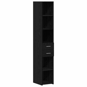 vidaXL Estanter&iacute;a con caj&oacute;n Roble Negro 30 x 42.4 x 185.2 cm