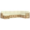 vidaXL Conjunto de sof&aacute;s de exterior 8 pcs Blanco y Crema