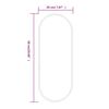vidaXL Espejo de pared ovalado negro 50x20 cm