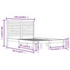 vidaXL Estructura de cama doble pequeña madera maciza blanca 120x190cm