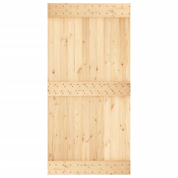 vidaXL Puerta corredera con herrajes madera maciza de pino 100x210 cm