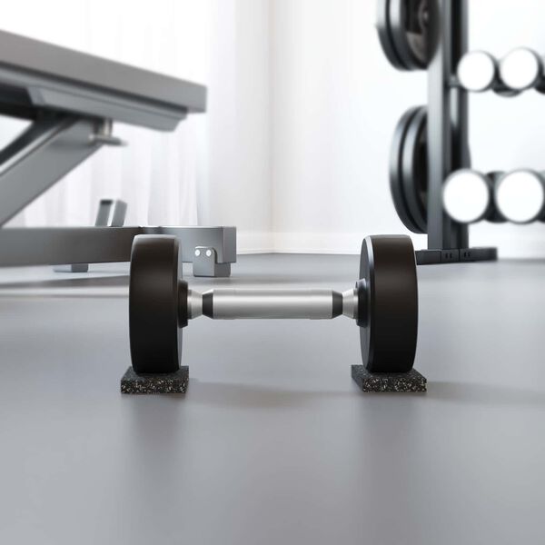 vidaXL Rodillo de Caucho Negro Goma