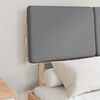 vidaXL Estructura de Cama con Cabecera Tapizada Gris Claro