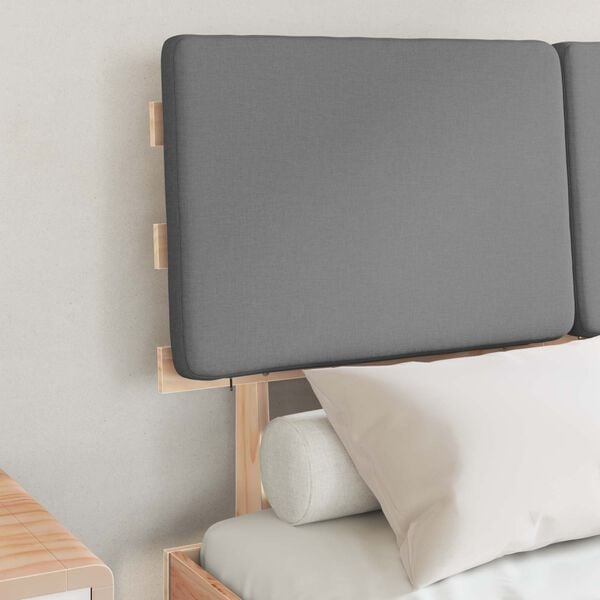 vidaXL Estructura de Cama con Cabecera Tapizada Gris Claro